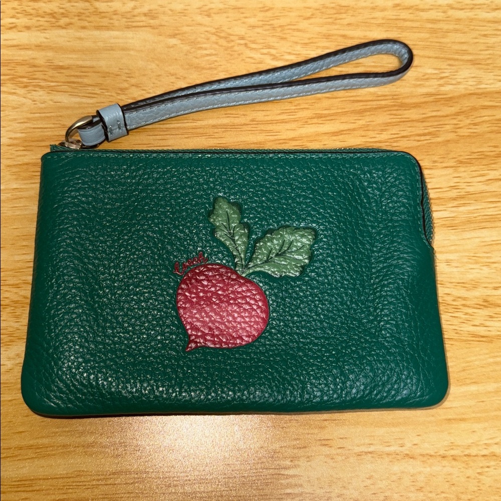 Coach Corner Zip Wristlet  Radish 🫜 - Picture 16 of 16